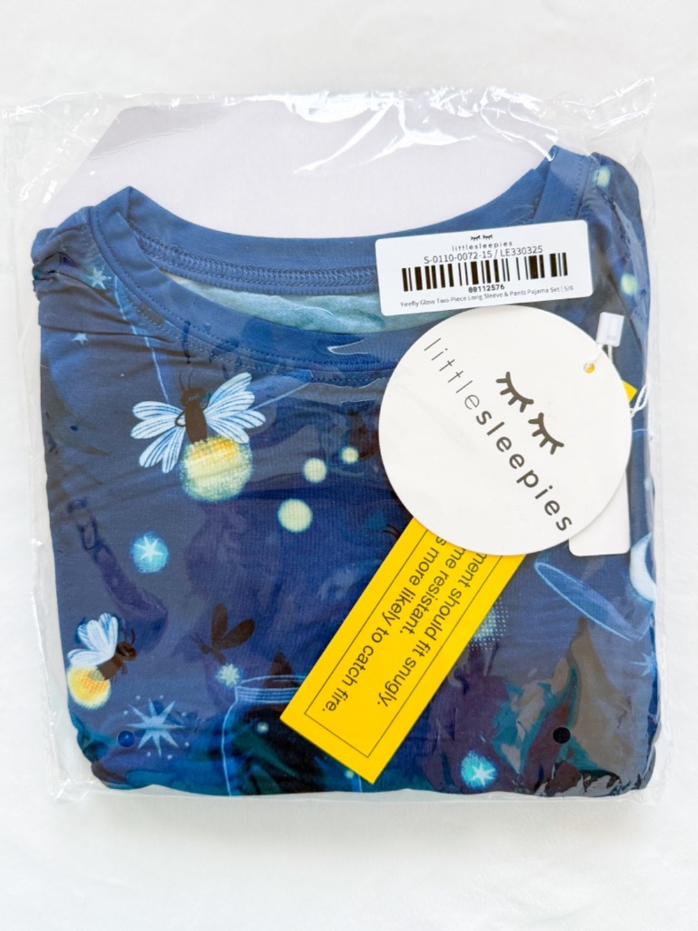 Little Sleepies Firefly Glow Long Sleeve Two-Piece Pajama Set 3T NWT NIB